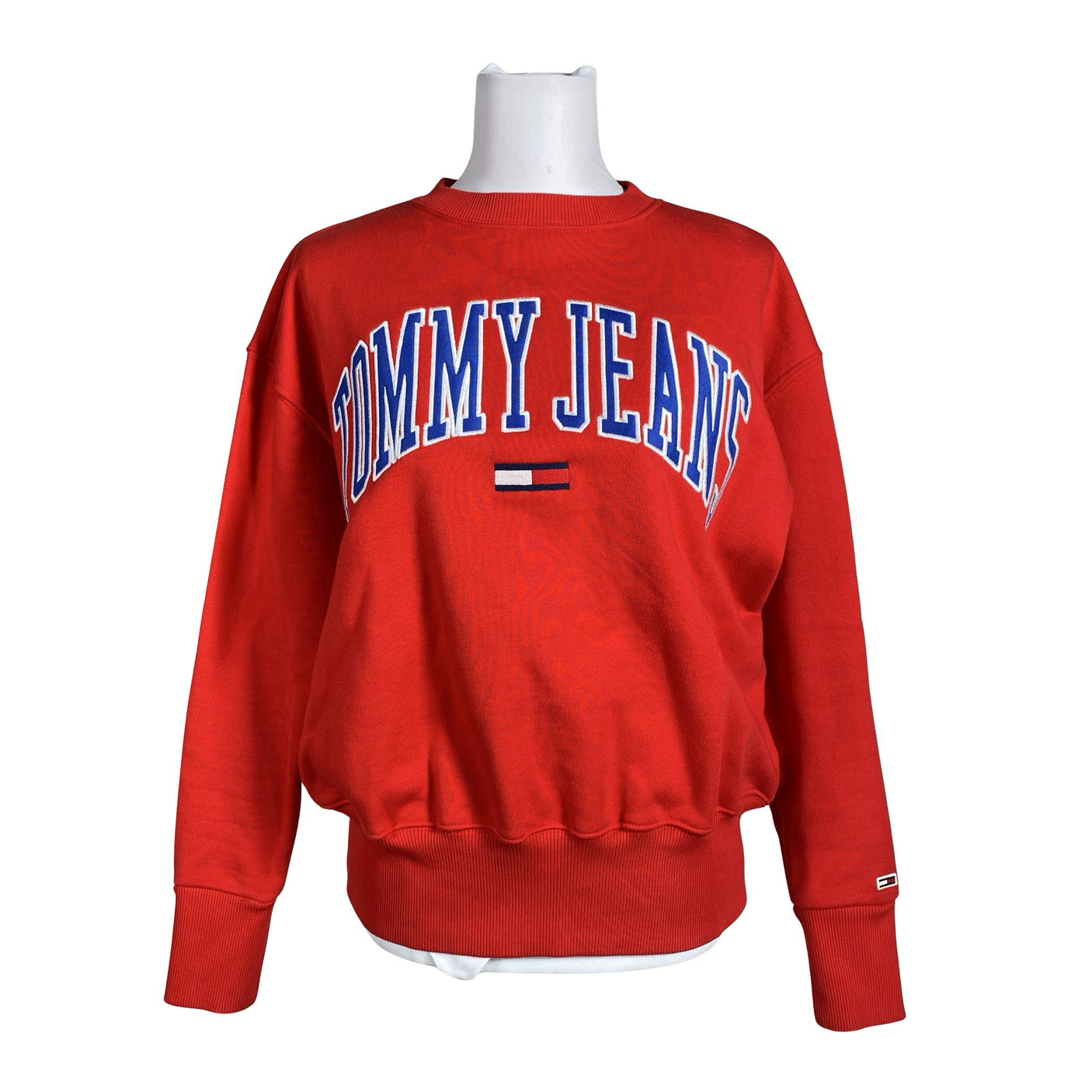 Naisten Tommy Jeans (Tommy Hilfiger) - Collegepaita, koko 34 - Punainen (1)
