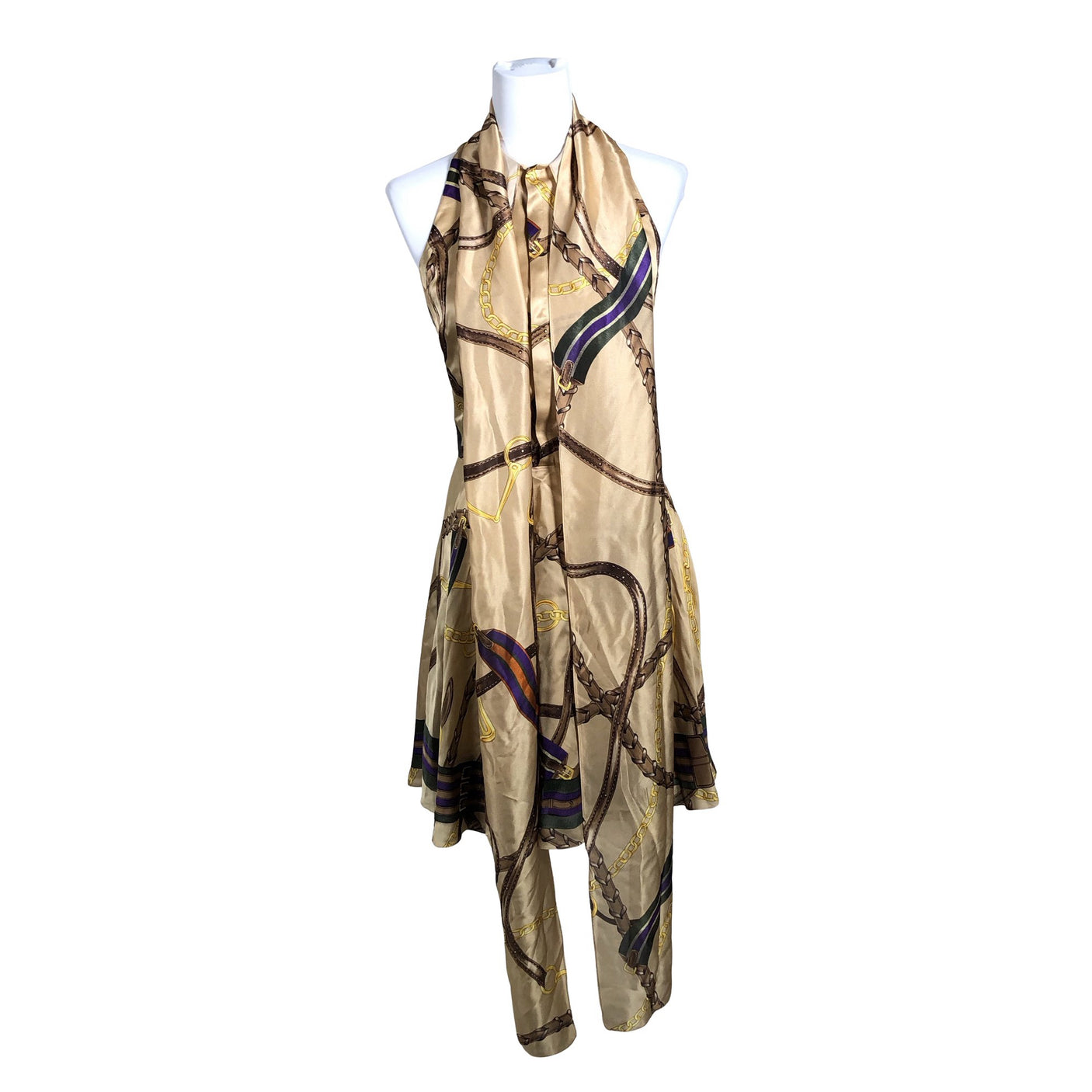 Naisten Ralph Lauren - Sifonkimekko, koko 36 - Beige (3)