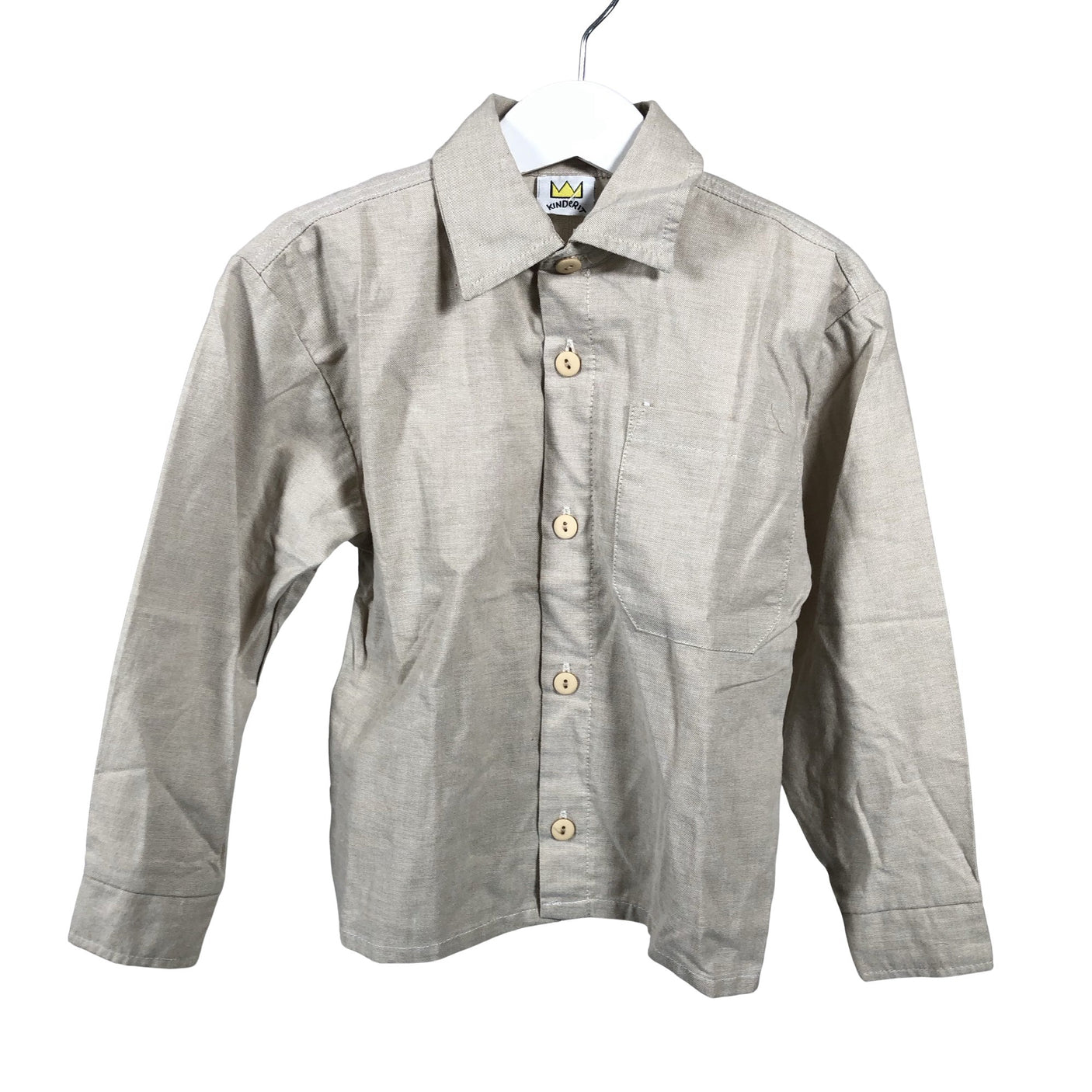 Unisex Kinderit - Kauluspaita, koko 98 - 104 - Beige (1)