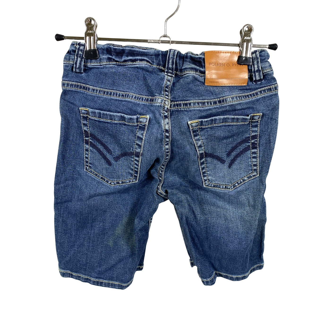 Unisex Polarn O. Pyret - Farkkushortsit, koko 122 - 128 - Sininen (2)