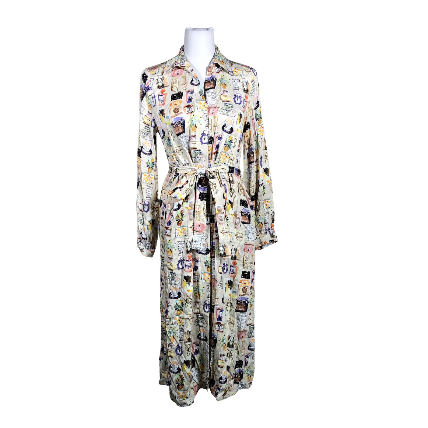 Naisten Milano - Sifonkimekko, koko 36 - Beige (1)