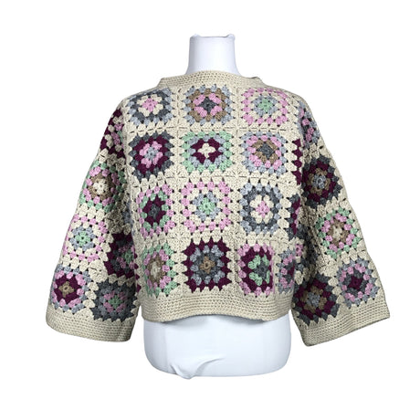 Naisten Handmade - Neuletakki, koko 36 - Beige ()