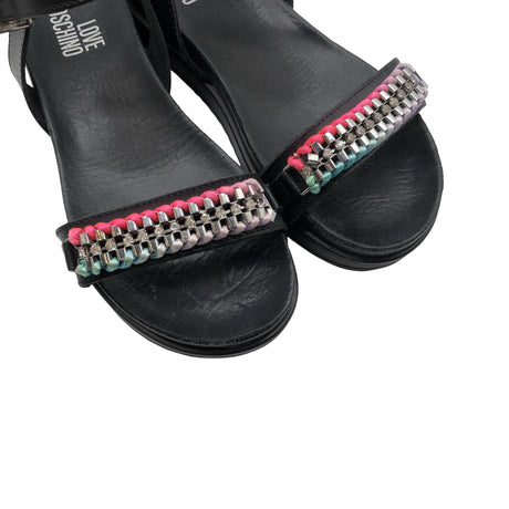 Naisten Love Moschino - Sandaalit, koko 38 - Musta (2)