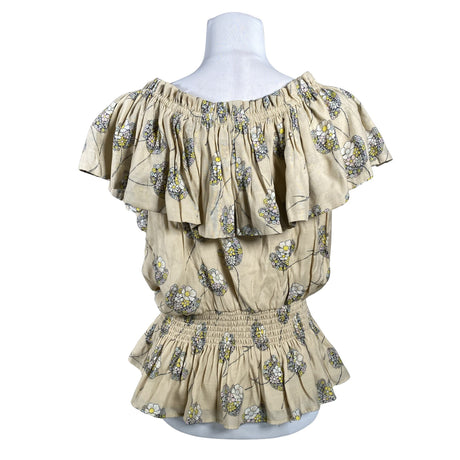 Naisten Bruuns Bazaar - Lyhythihainen pusero, koko 40 - Beige (2)