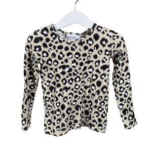 Tyttöjen Gugguu - Trikoopaita, koko 98 - 104 - Beige (1)