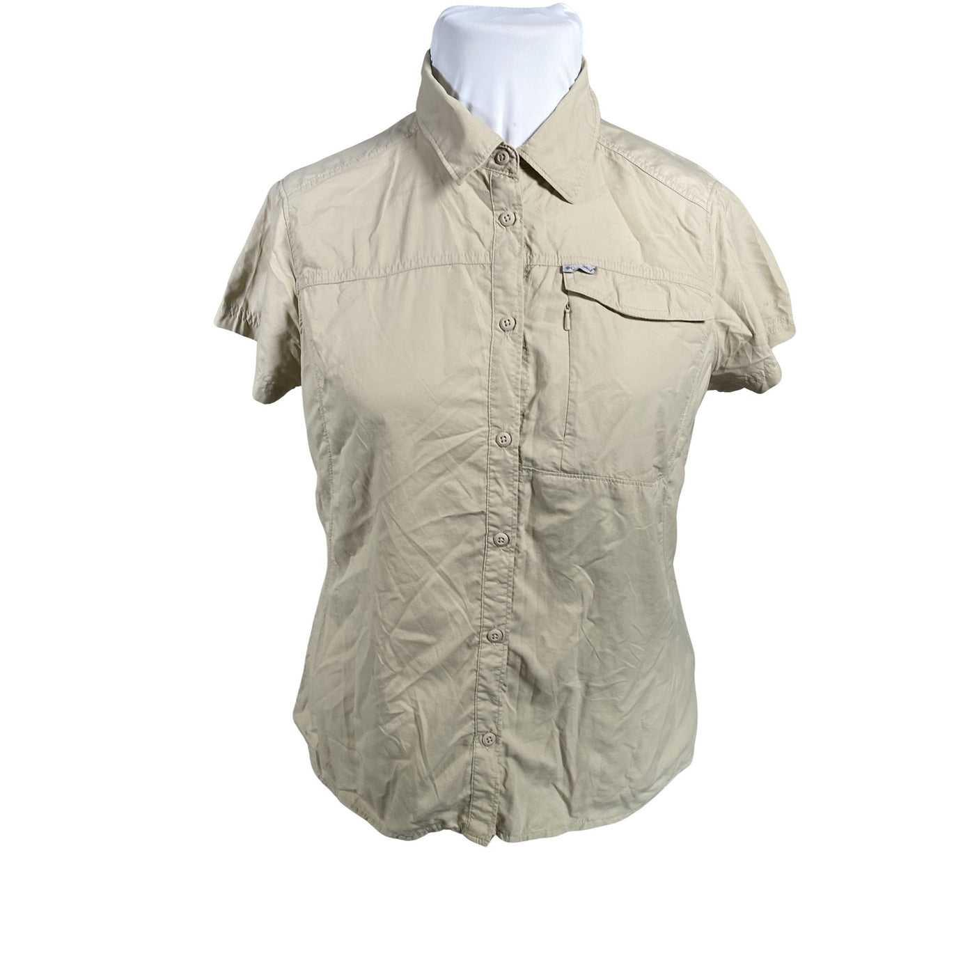 Naisten Columbia - Urheilupaita, lyhyet hihat, koko 42 - Beige (1)