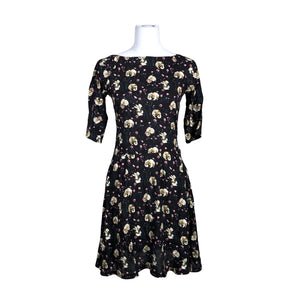 Naisten Handmade - Sifonkimekko, koko 34 - Musta (1)