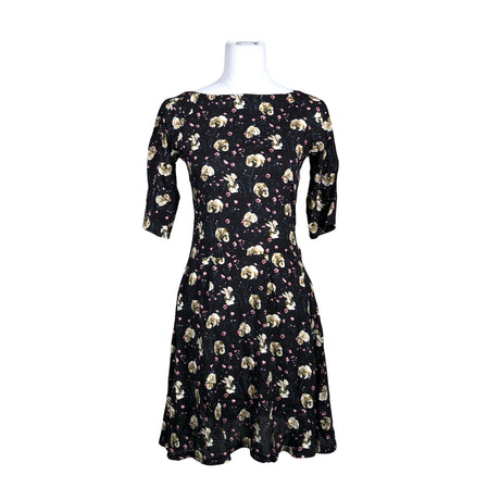 Naisten Handmade - Sifonkimekko, koko 34 - Musta ()