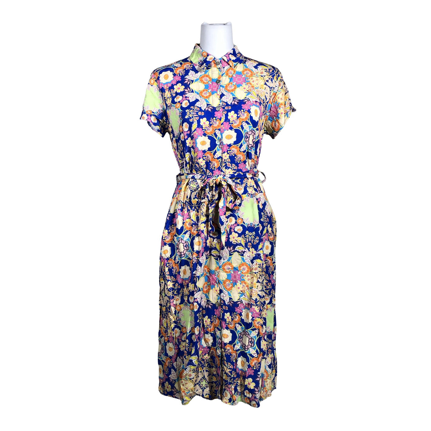 Naisten New Collection - Sifonkimekko, koko 38 - Sininen (1)