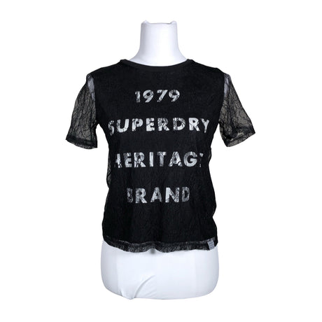 Naisten Superdry - T-paita, koko 36 - Musta ()