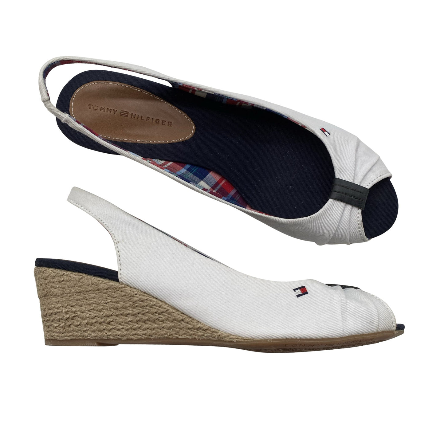 Naisten Tommy Hilfiger - Kiilakorkosandaalit, koko 38 - Valkoinen (1)