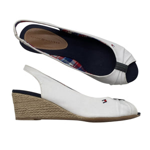 Naisten Tommy Hilfiger - Kiilakorkosandaalit, koko 38 - Valkoinen (1)