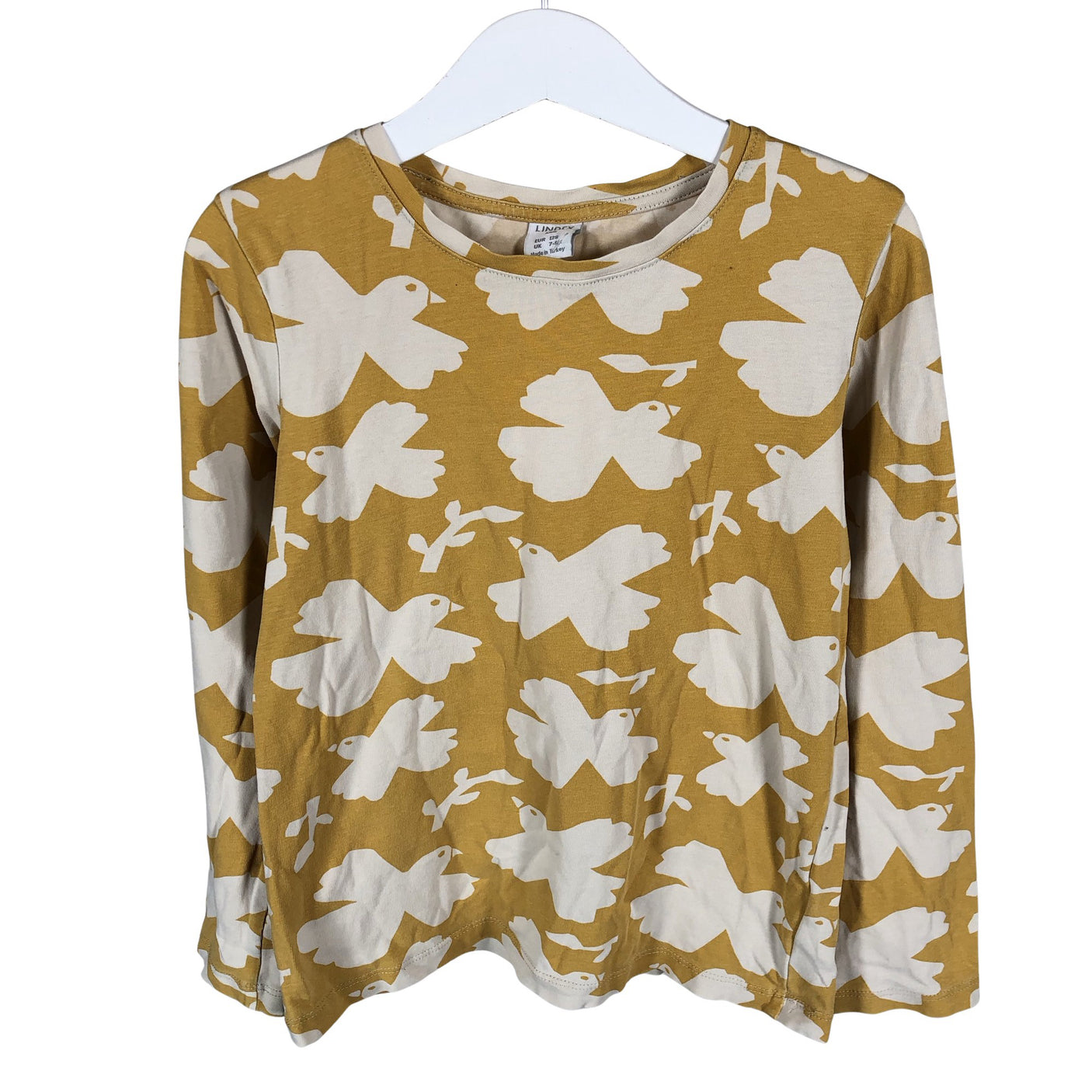 Unisex Lindex - Trikoopaita, koko 122 - 128 - Keltainen (1)