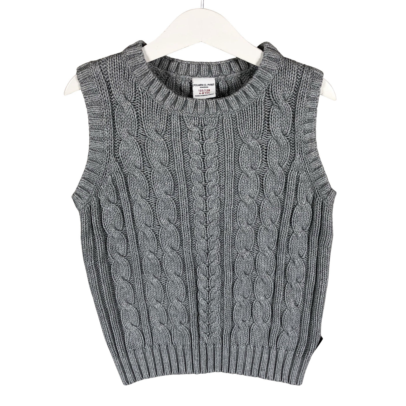 Unisex Polarn O. Pyret - Neuleliivi, koko 122 - 128 - Harmaa (1)