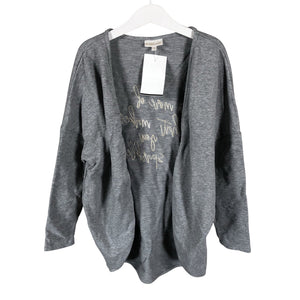 Tyttöjen POMPdeLUX - Collegejakku, koko 134 - 140 - Harmaa (1)