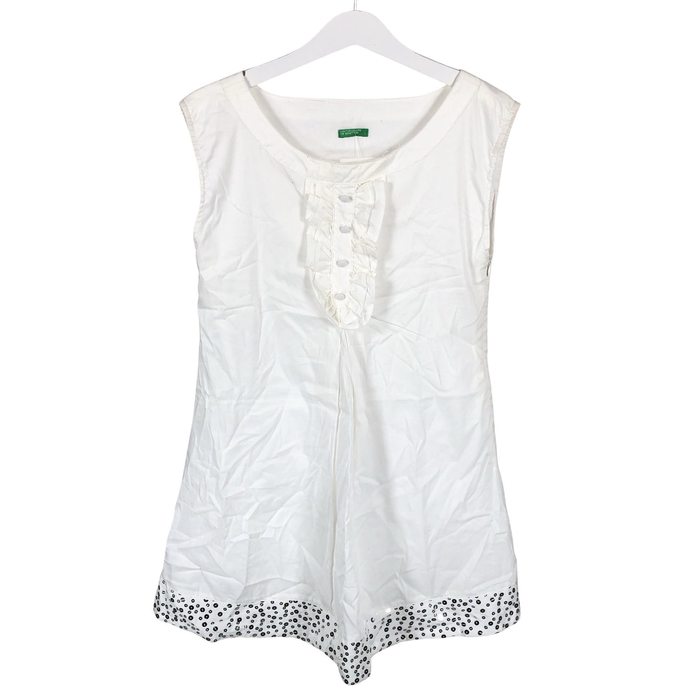 Tyttöjen Benetton - Juhlamekko, koko 146 - 152 - Valkoinen (1)