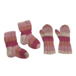 Tyttöjen Handmade - Villasukat, koko 22 - Vaaleanpunainen (1)