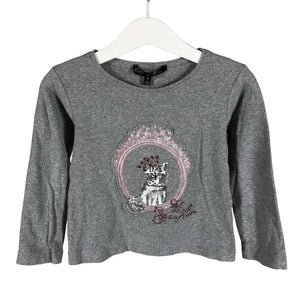 Tyttöjen Lili Gaufrette - Trikoopaita, koko 98 - 104 - Harmaa (1)