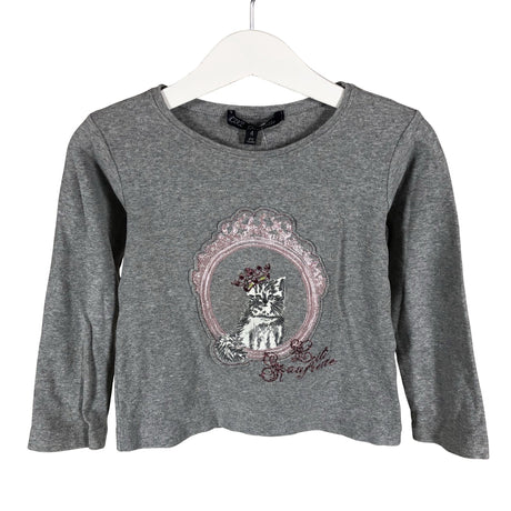 Tyttöjen Lili Gaufrette - Trikoopaita, koko 98 - 104 - Harmaa ()