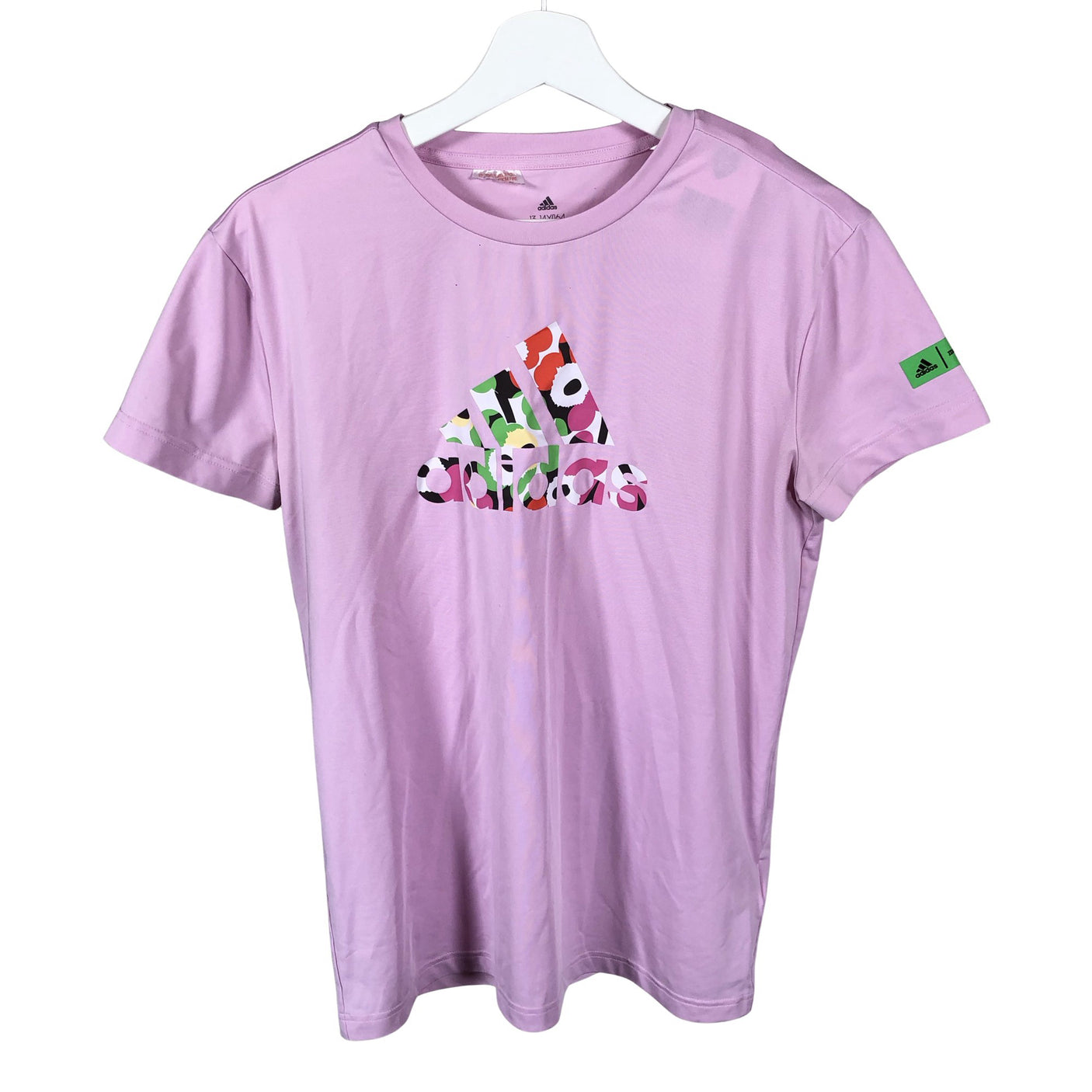 Tyttöjen Adidas - Urheilupaita, lyhyet hihat, koko 164 - 170 - Violetti (1)