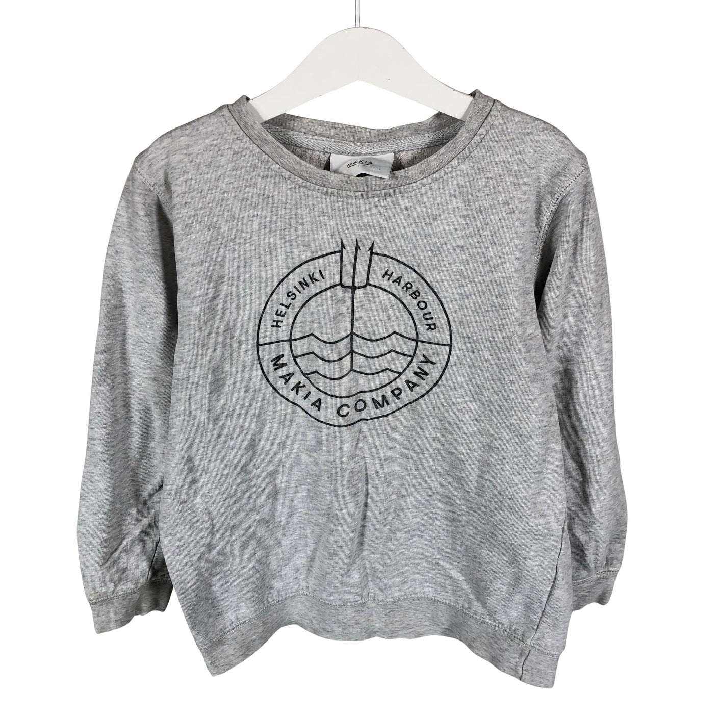 Unisex Makia - Collegepaita, koko 122 - 128 - Harmaa (1)