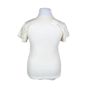Naisten Tam Silk - Lyhythihainen pusero, koko 42 - Beige (2)