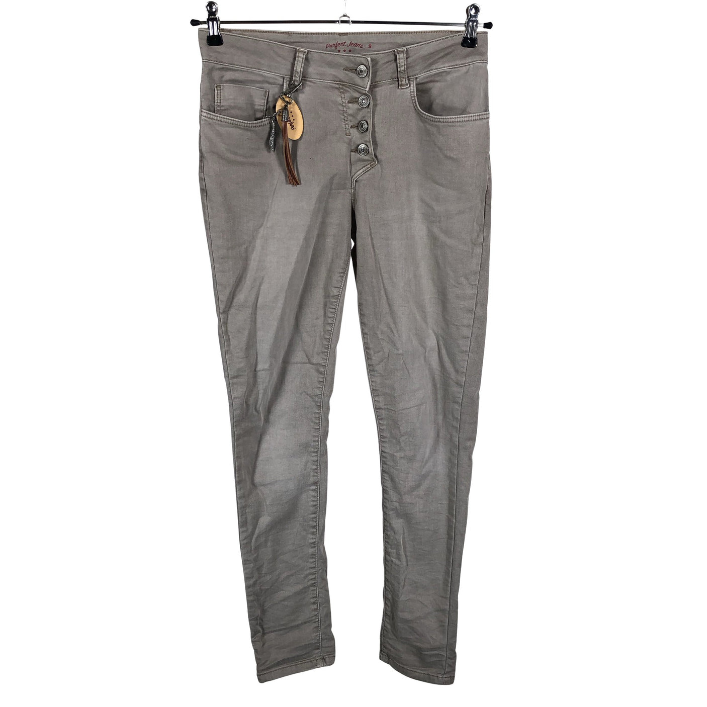 Naisten Perfect Jeans - Farkut, koko 36 - Harmaa (1)