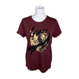 Naisten Guess - T-paita, koko 38 - Viininpunainen ()