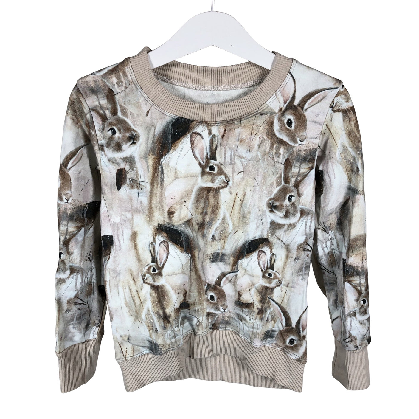 Tyttöjen Handmade - Collegepaita, koko 104 - 110 - Beige (1)