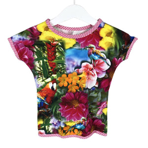 Tyttöjen Handmade - T-paita, koko 104 - 110 - Pinkki (1)