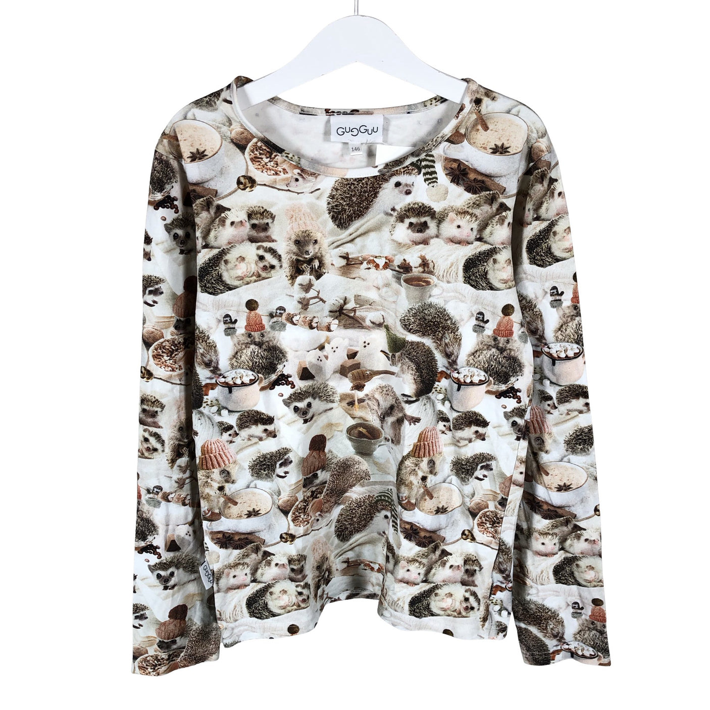 Tyttöjen Gugguu - Trikoomekko, koko 140 - 146 - Beige (1)