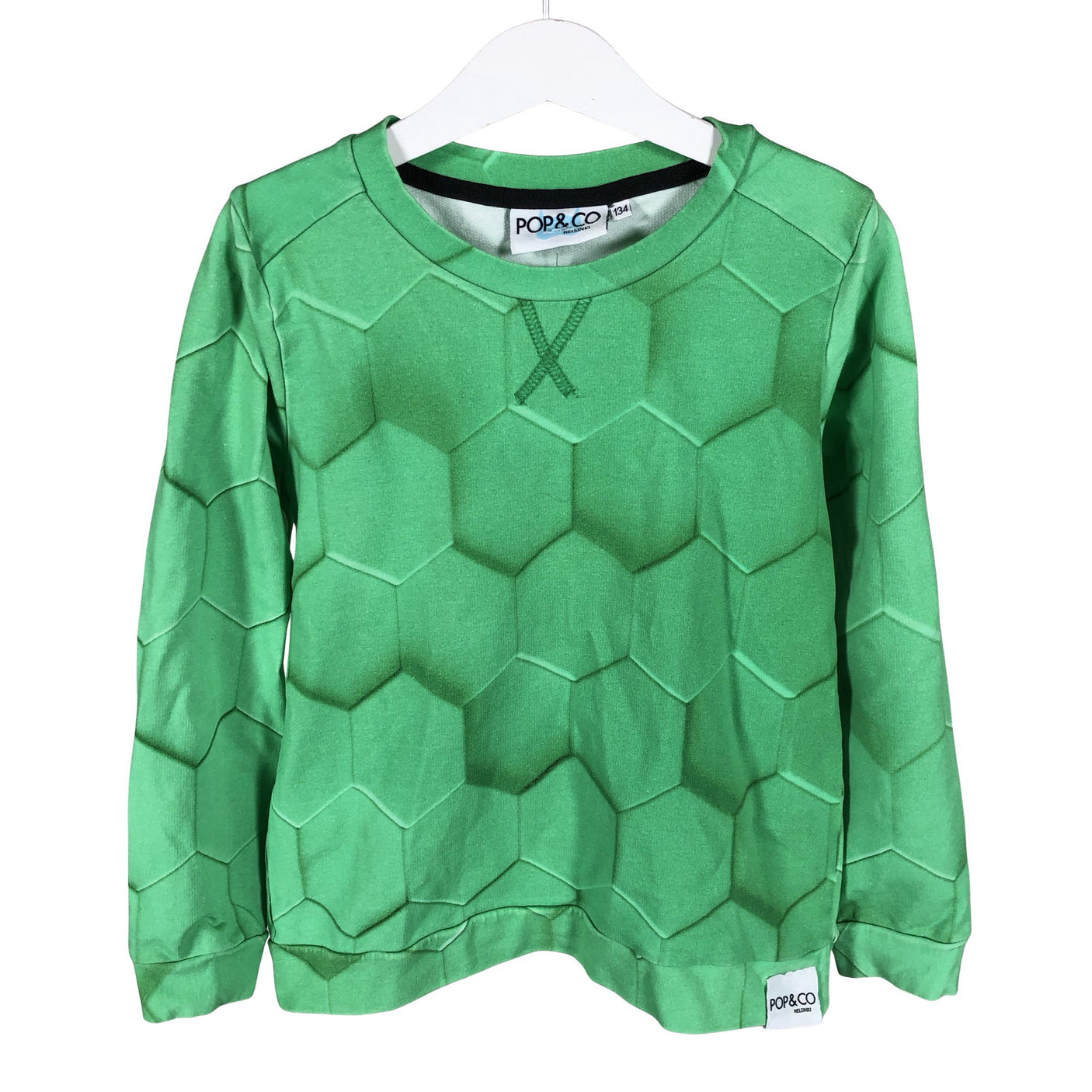 Unisex Pop & Co Helsinki - Trikoopaita, koko 128 - 134 - Vihreä (1)