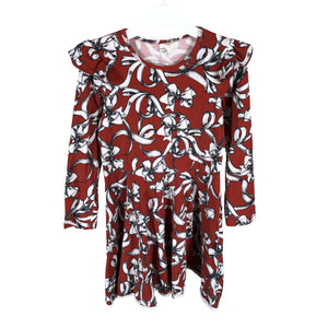Tyttöjen Handmade - Trikoomekko, koko 98 - 104 - Punainen (1)