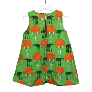Tyttöjen Marimekko - Kangasmekko, koko 104 - 110 - Vihreä (2)
