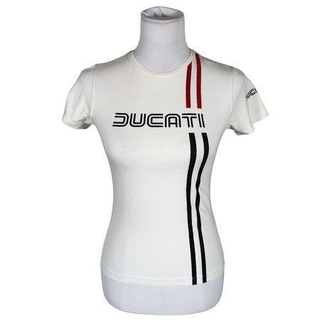 Naisten Ducati - T-paita, koko 36 - Valkoinen ()