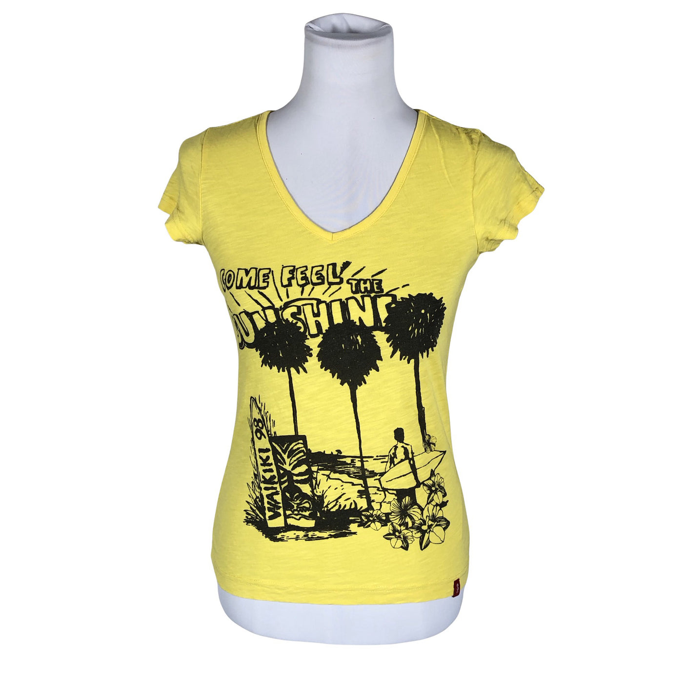 Naisten EDC by Esprit - T-paita, koko 34 - Keltainen (1)