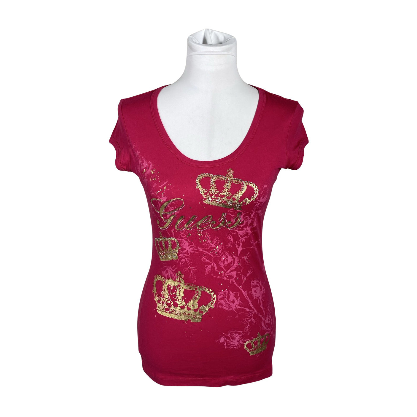 Naisten Guess - T-paita, koko 38 - Pinkki (1)