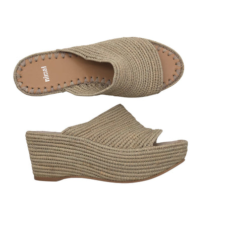 Naisten Nimal - Kiilakorkosandaalit, koko 38 - Beige ()