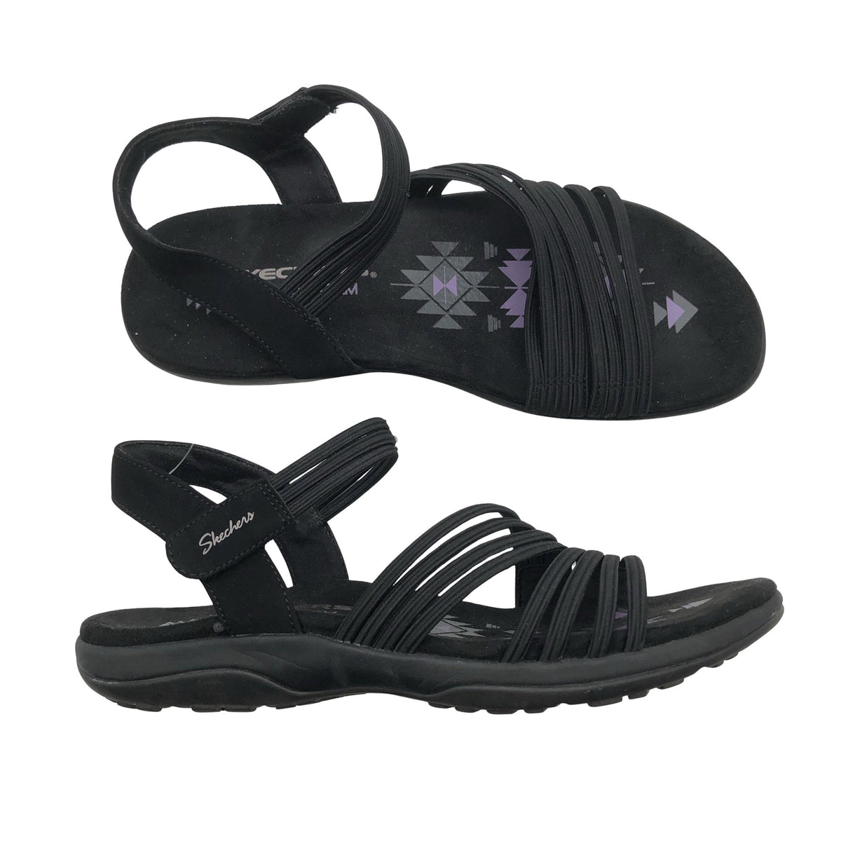 Naisten Skechers - Sandaalit, koko 40 - Musta (1)