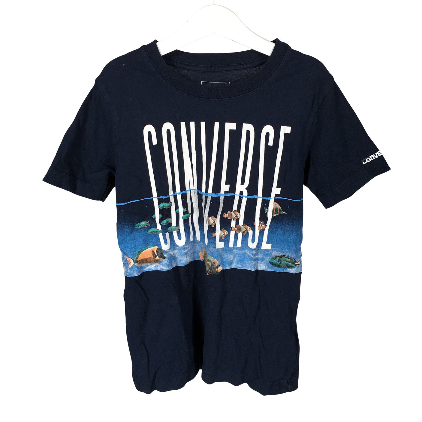 Unisex Converse - T-paita, koko 122 - 128 - Sininen (1)