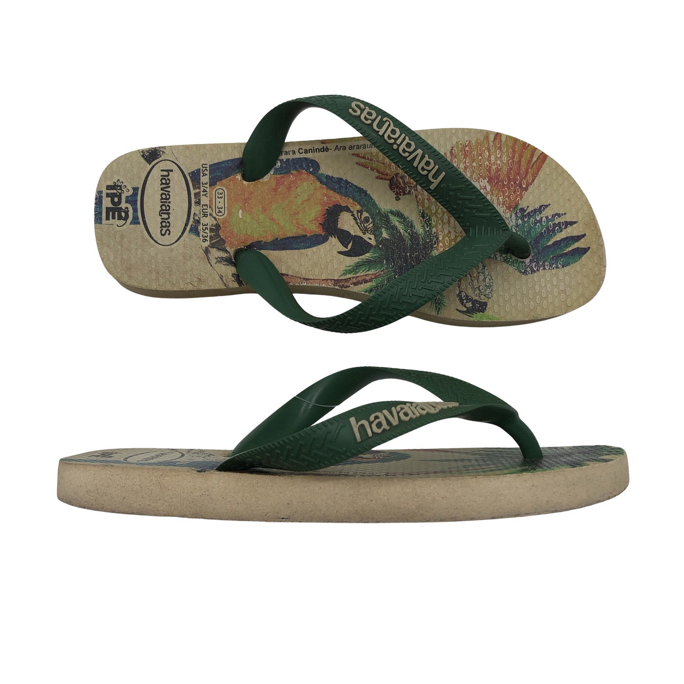 Unisex Havaianas - Rantasandaalit, koko 35 - Vihreä (1)