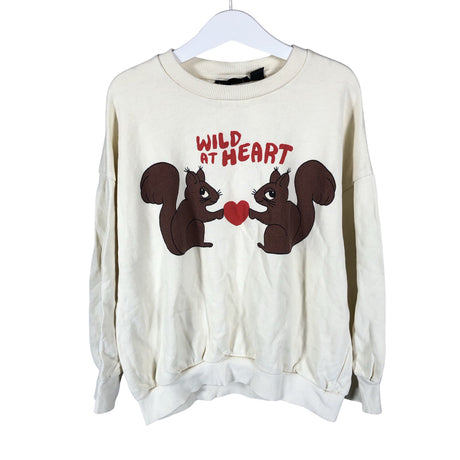 Unisex Mini Rodini - Collegepaita, koko 140 - 146 - Luonnonvalkoinen ()