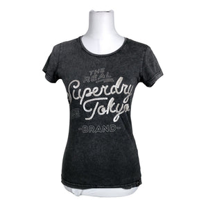Naisten Superdry - T-paita, koko 38 - Harmaa (1)