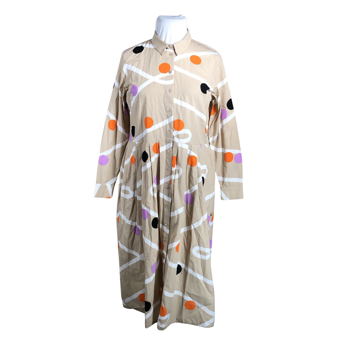Naisten Nanso - Kangasmekko, koko 44 - Beige (1)