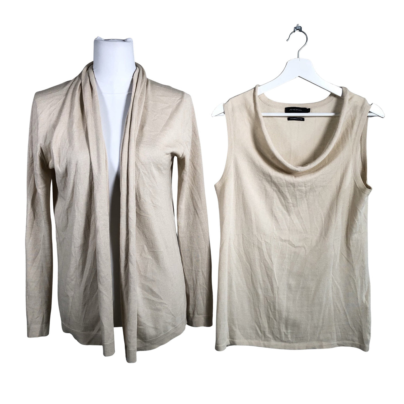 Naisten Andiata - Neuletakki, koko 36 - Beige (1)