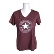 Naisten Converse - T-paita, koko 38 - Viininpunainen ()