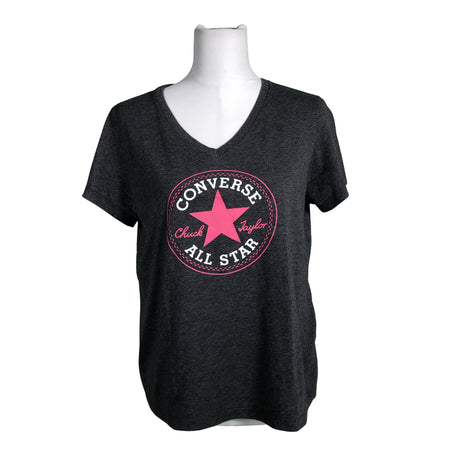 Naisten Converse - T-paita, koko 40 - Harmaa ()