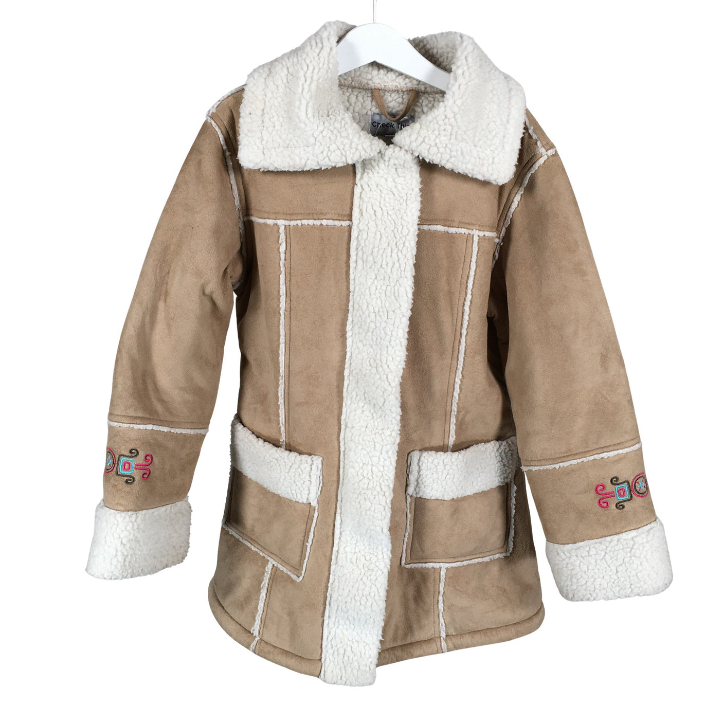 Tyttöjen Lindex - Toppatakki, koko 134 - 140 - Beige (1)