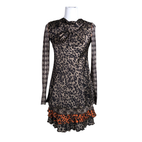 Naisten Marc Cain - Sifonkimekko, koko 34 - Beige ()