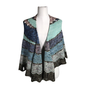 Naisten Handmade - Hartiahuivi, koko Midi - Sininen (1)